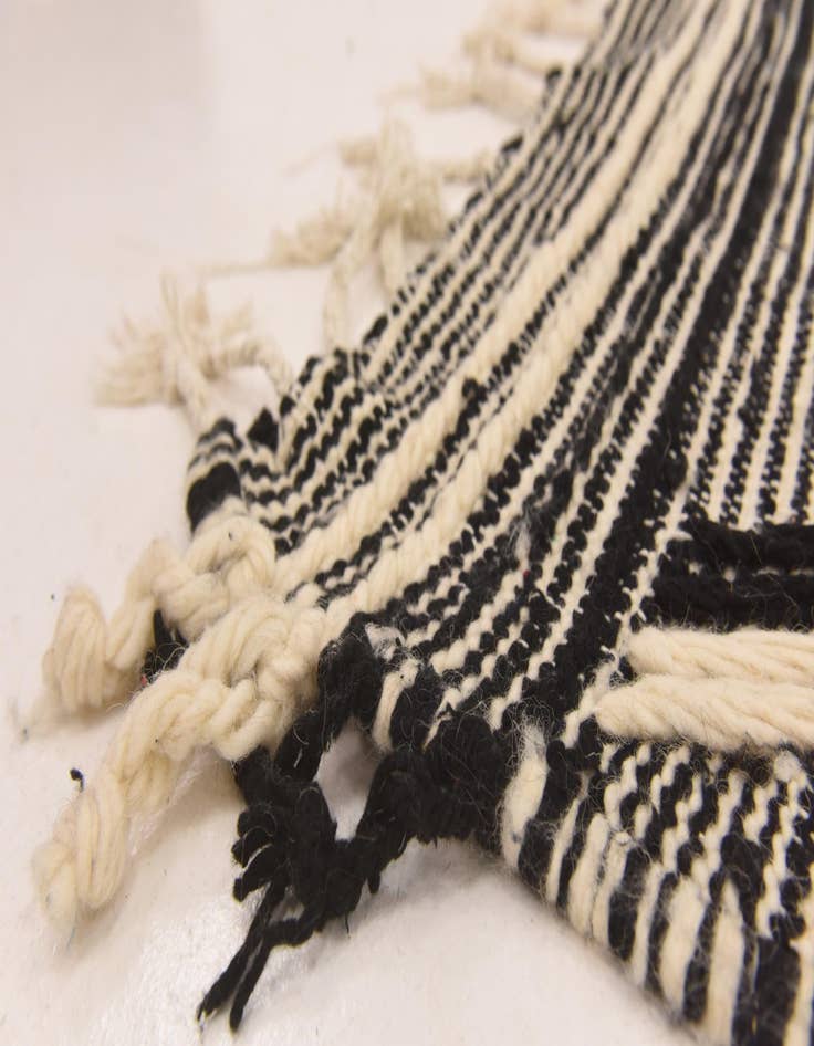 Detail image of  6' 5 x 8' 8  Hand Knotted Moroccan Wool Rug