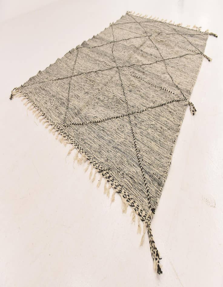 Detail image of  6' 4 x 9' 7  Hand Knotted Moroccan Wool Rug