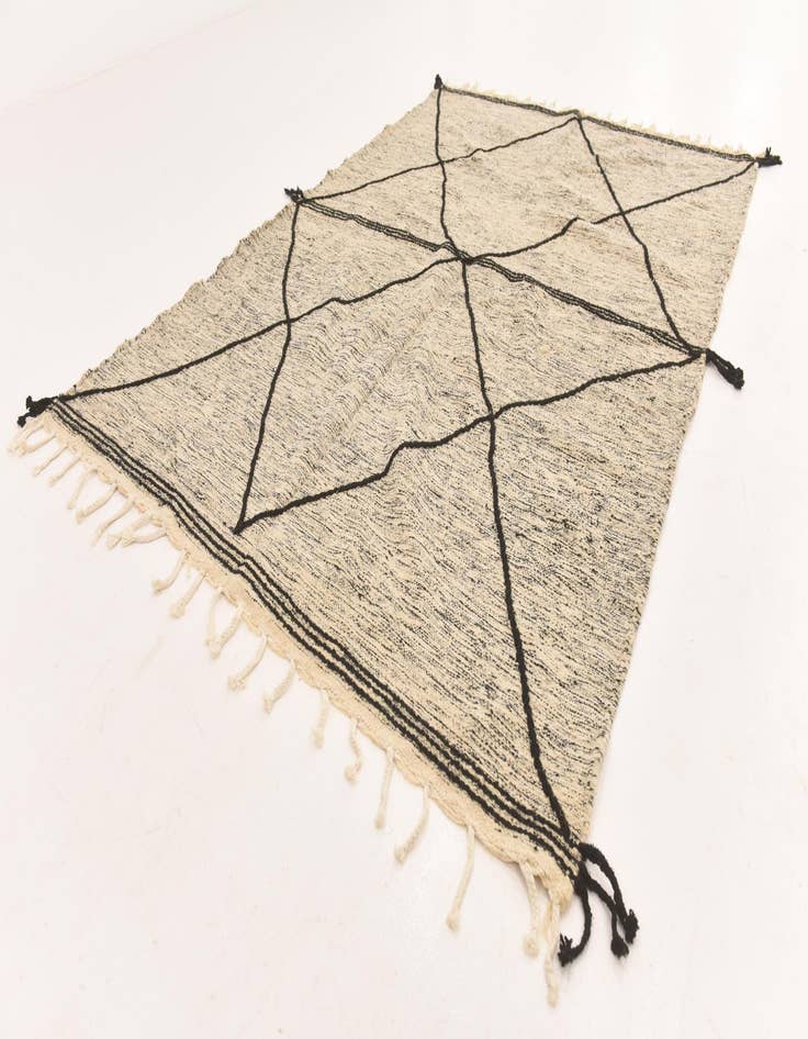 Detail image of  6' 4 x 9' 4  Hand Knotted Moroccan Wool Rug