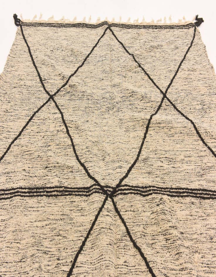 Detail image of  6' 4 x 9' 4  Hand Knotted Moroccan Wool Rug