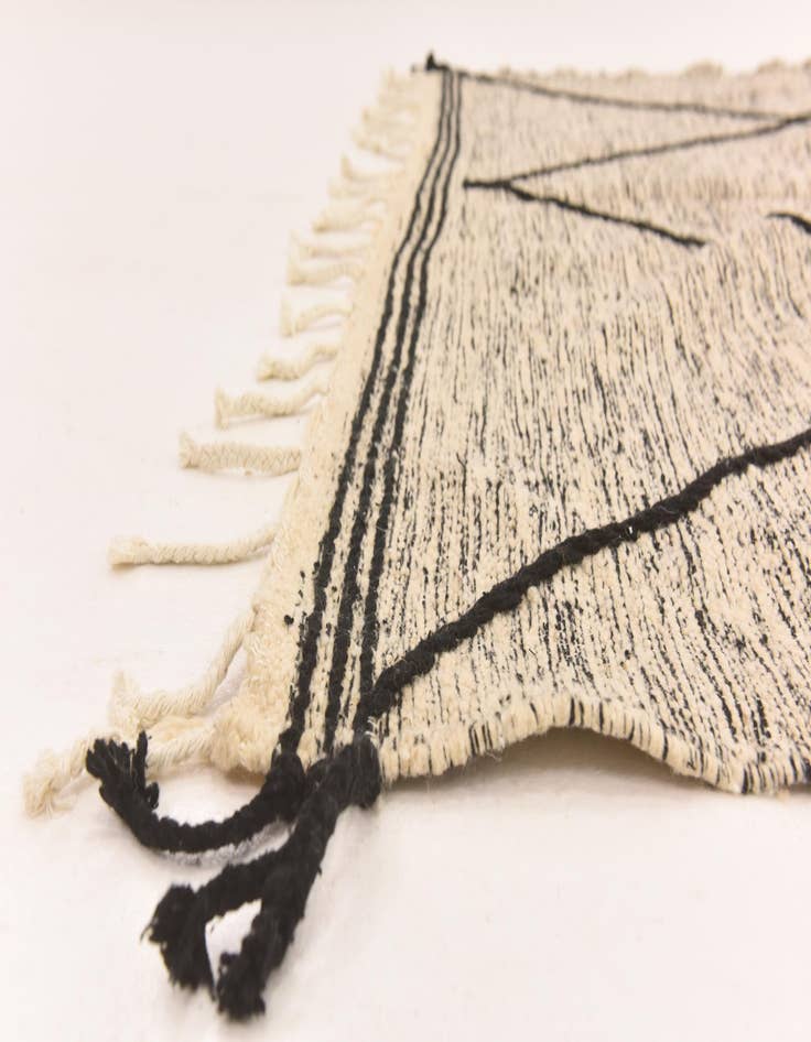 Detail image of  6' 4 x 9' 4  Hand Knotted Moroccan Wool Rug