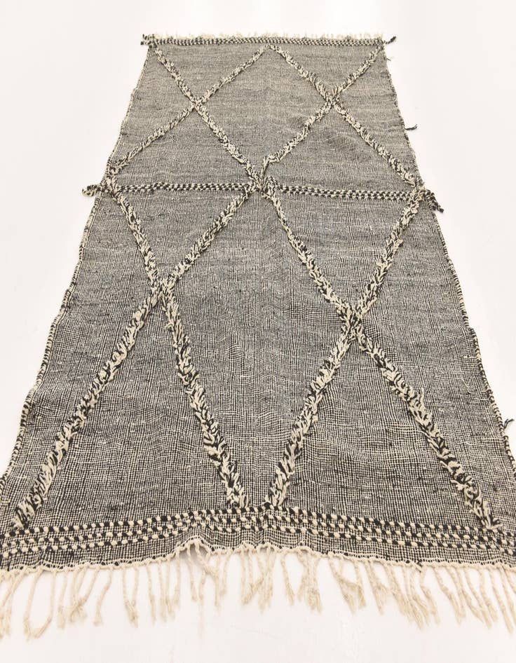 Detail image of  6' 4 x 10' 4  Hand Knotted Moroccan Wool Rug