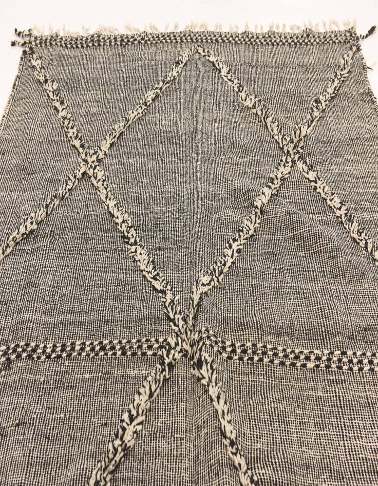 Detail image of  6' 4 x 10' 4  Hand Knotted Moroccan Wool Rug