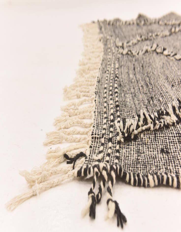 Detail image of  6' 4 x 10' 4  Hand Knotted Moroccan Wool Rug