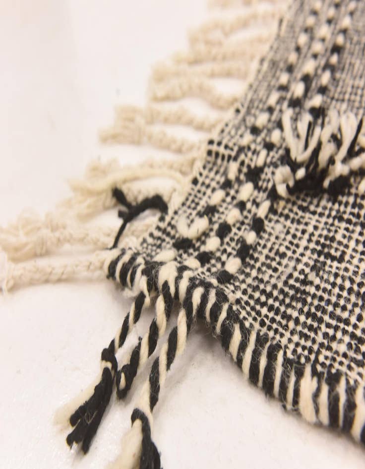 Detail image of  6' 4 x 10' 4  Hand Knotted Moroccan Wool Rug