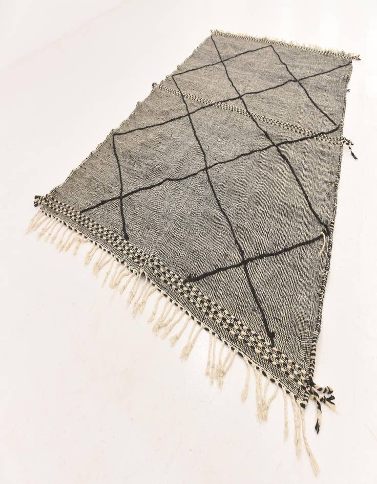 Detail image of  6' 4 x 9' 11  Hand Knotted Moroccan Wool Rug