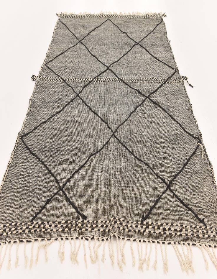 Detail image of  6' 4 x 9' 11  Hand Knotted Moroccan Wool Rug