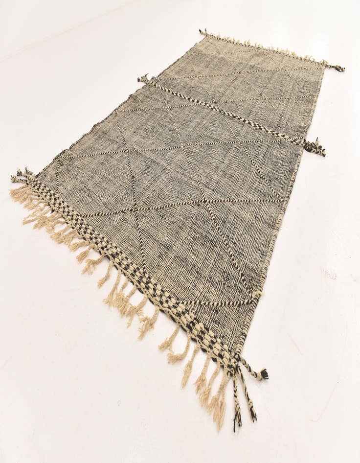 Detail image of  6' 5 x 11' 2  Hand Knotted Moroccan Wool Rug