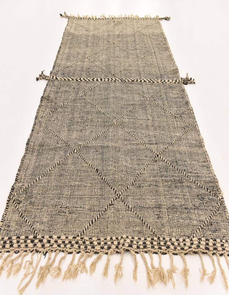 Detail image of  6' 5 x 11' 2  Hand Knotted Moroccan Wool Rug