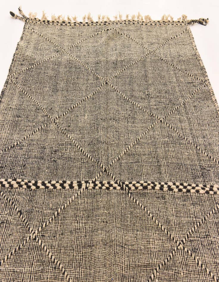 Detail image of  6' 5 x 11' 2  Hand Knotted Moroccan Wool Rug