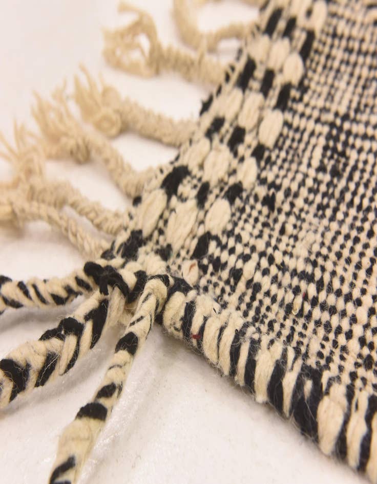 Detail image of  6' 5 x 11' 2  Hand Knotted Moroccan Wool Rug