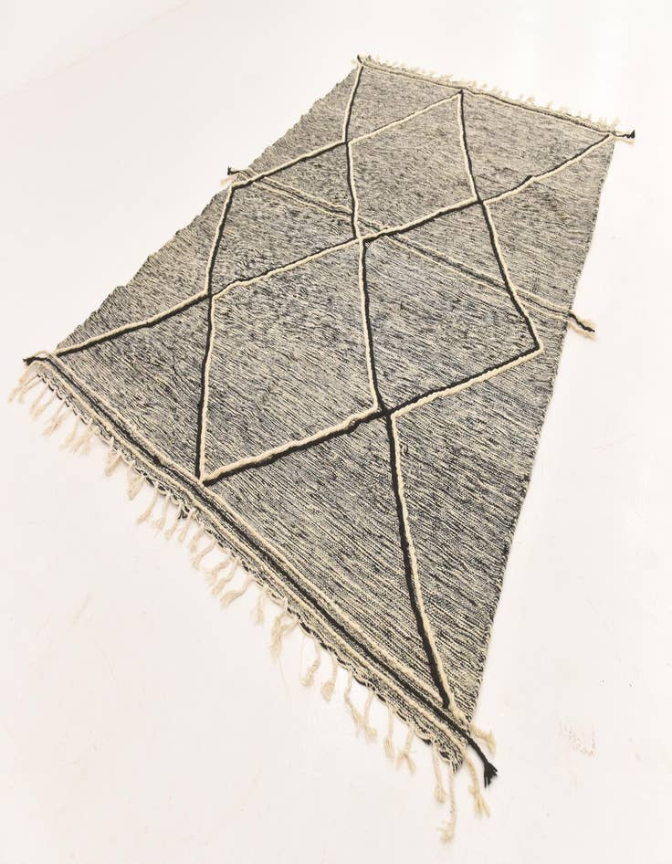 Detail image of  6' 9 x 9' 10  Hand Knotted Moroccan Wool Rug