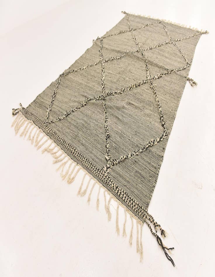 Detail image of  6' 6 x 11' 5  Hand Knotted Moroccan Wool Rug