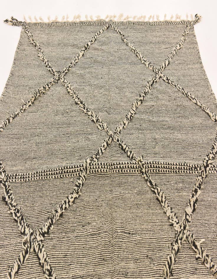 Detail image of  6' 6 x 11' 5  Hand Knotted Moroccan Wool Rug
