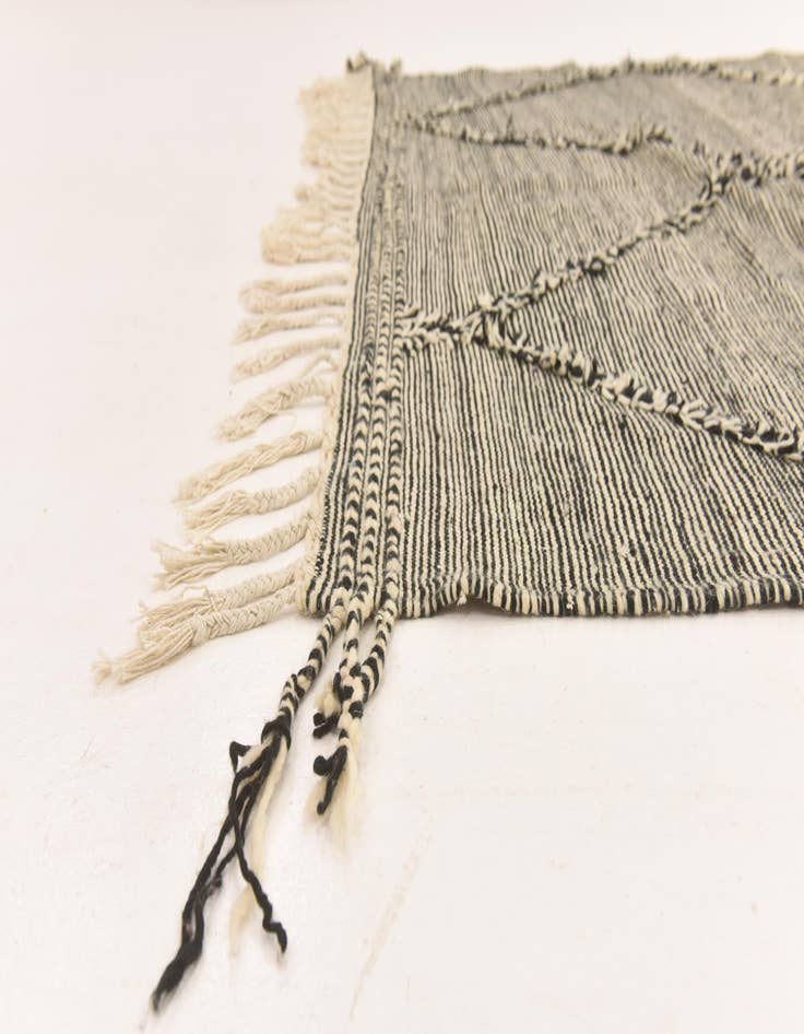 Detail image of  6' 6 x 11' 5  Hand Knotted Moroccan Wool Rug