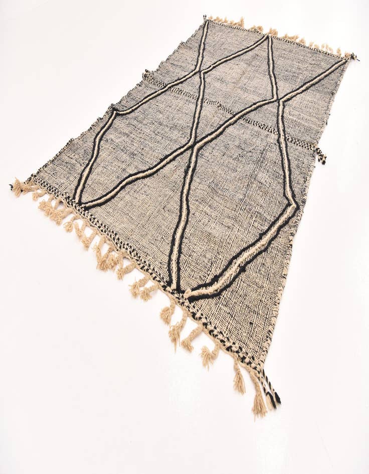 Detail image of  6' 2 x 9' 6  Hand Knotted Moroccan Wool Rug