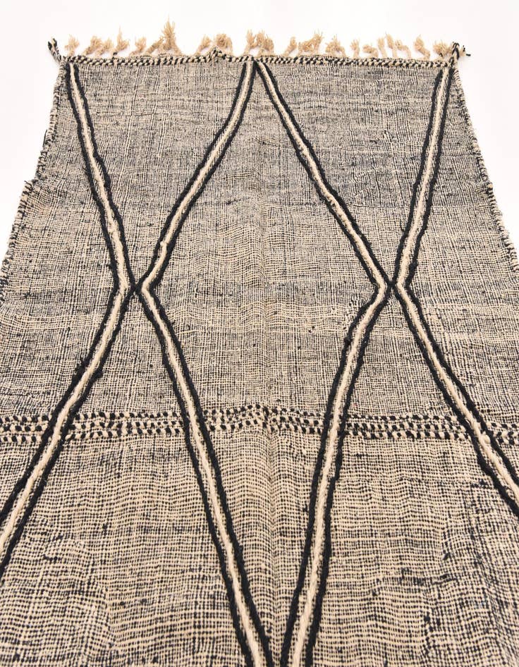 Detail image of  6' 2 x 9' 6  Hand Knotted Moroccan Wool Rug