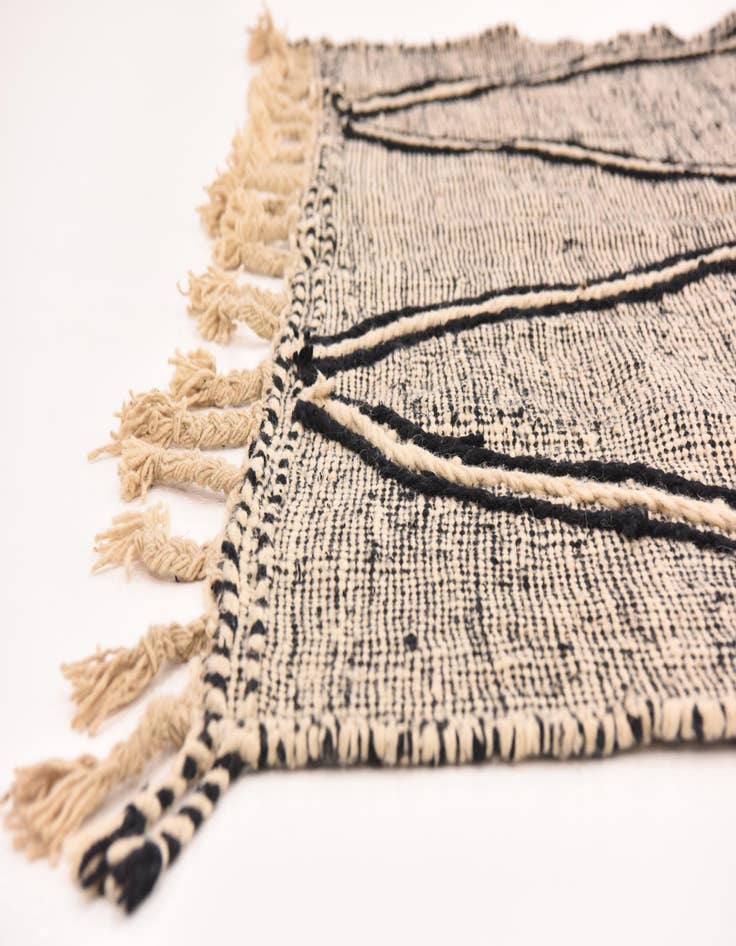 Detail image of  6' 2 x 9' 6  Hand Knotted Moroccan Wool Rug