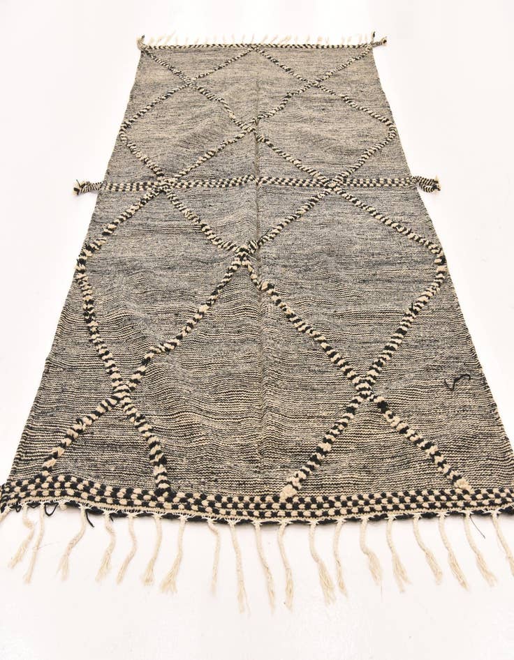 Detail image of  6' 4 x 10' 2  Hand Knotted Moroccan Wool Rug