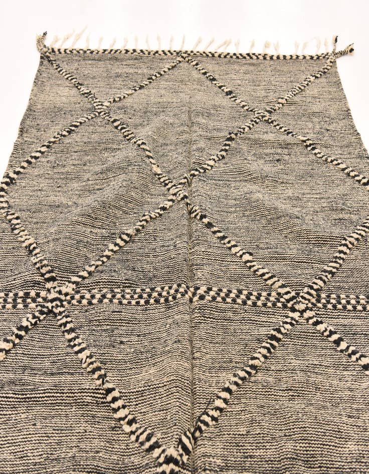 Detail image of  6' 4 x 10' 2  Hand Knotted Moroccan Wool Rug