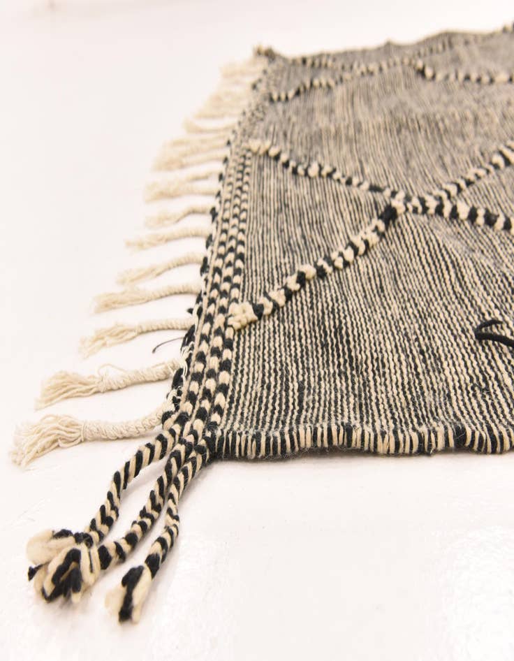 Detail image of  6' 4 x 10' 2  Hand Knotted Moroccan Wool Rug