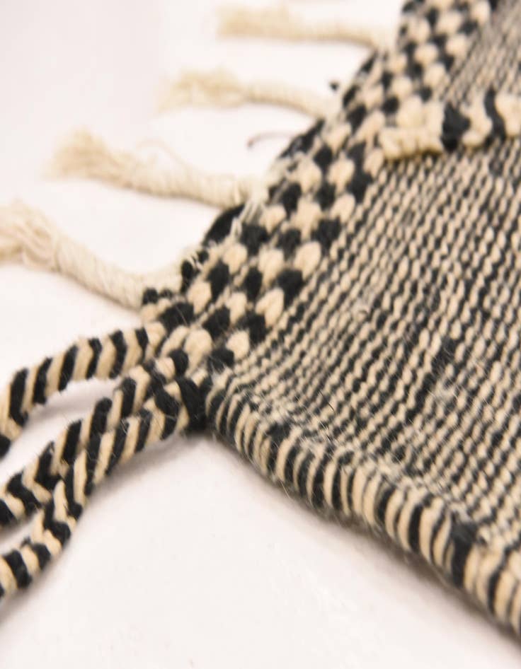 Detail image of  6' 4 x 10' 2  Hand Knotted Moroccan Wool Rug