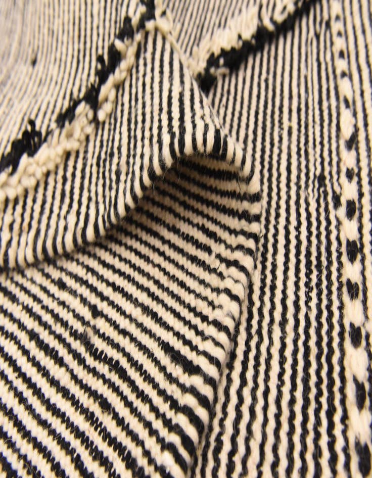 Detail image of  6' 6 x 11' 9  Hand Knotted Moroccan Wool Rug