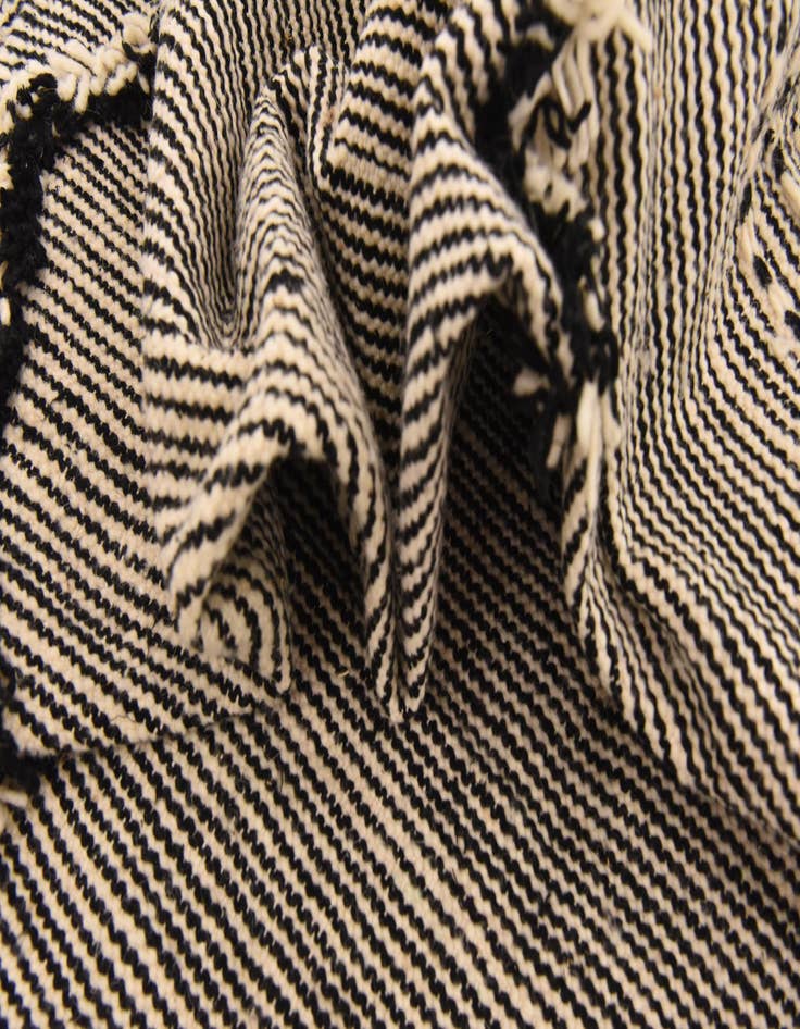 Detail image of  6' 6 x 11' 9  Hand Knotted Moroccan Wool Rug