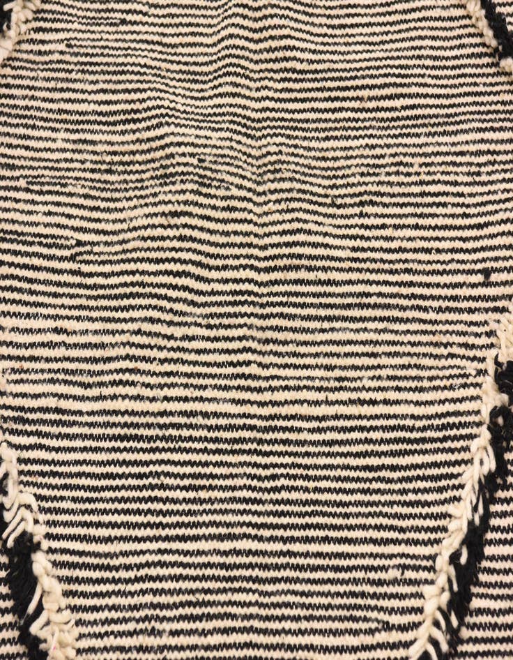 Detail image of  6' 6 x 11' 9  Hand Knotted Moroccan Wool Rug