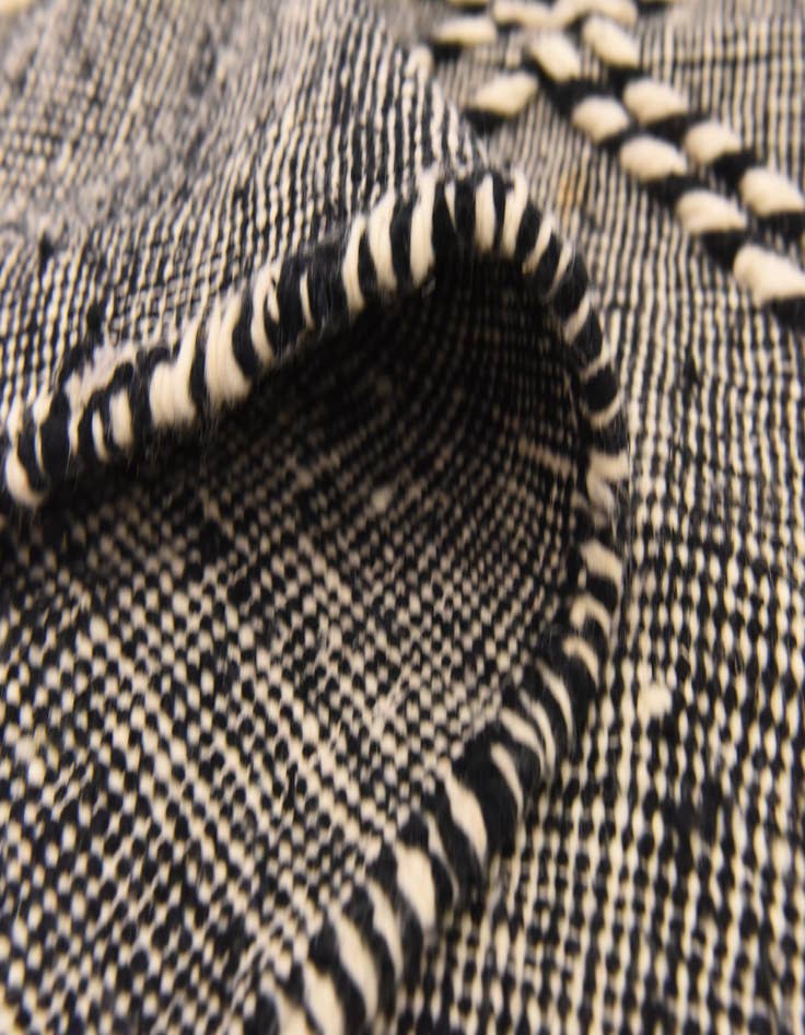 Detail image of  6' 7 x 9' 9  Hand Knotted Moroccan Wool Rug