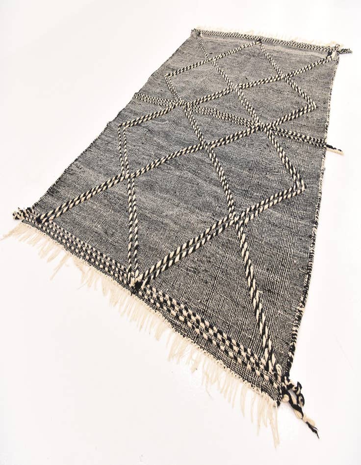 Detail image of  6' 7 x 9' 9  Hand Knotted Moroccan Wool Rug