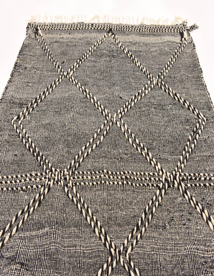 Detail image of  6' 7 x 9' 9  Hand Knotted Moroccan Wool Rug