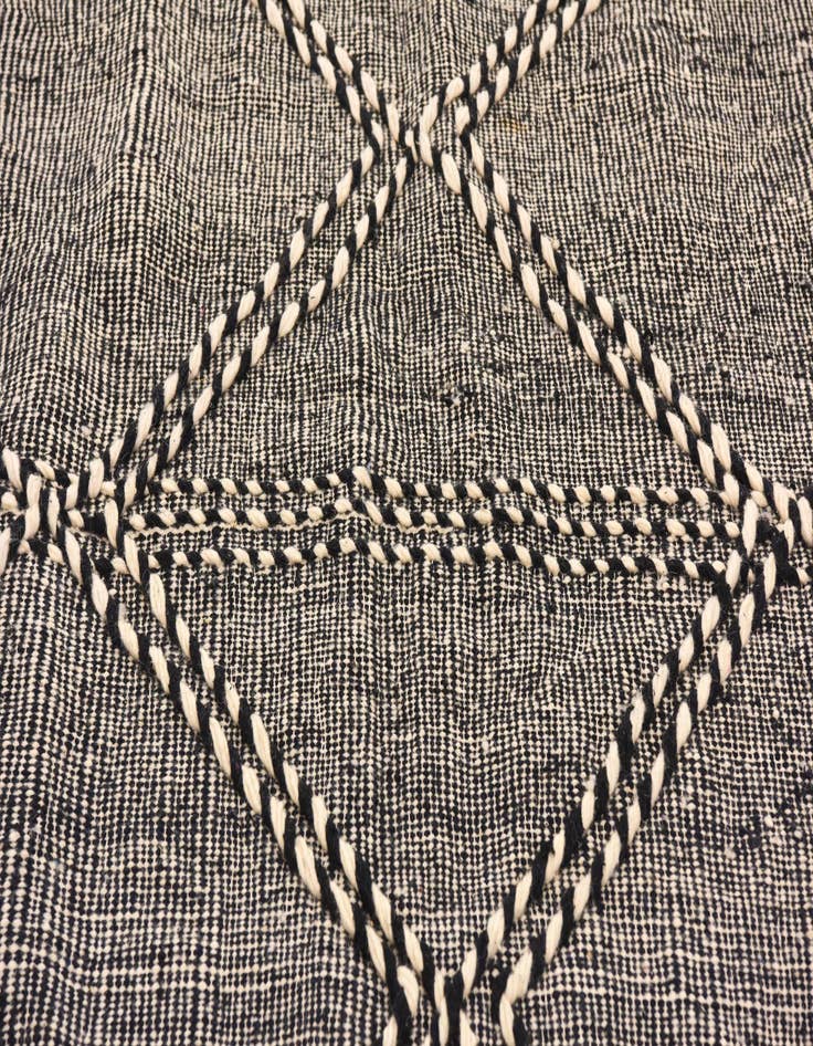 Detail image of  6' 7 x 9' 9  Hand Knotted Moroccan Wool Rug