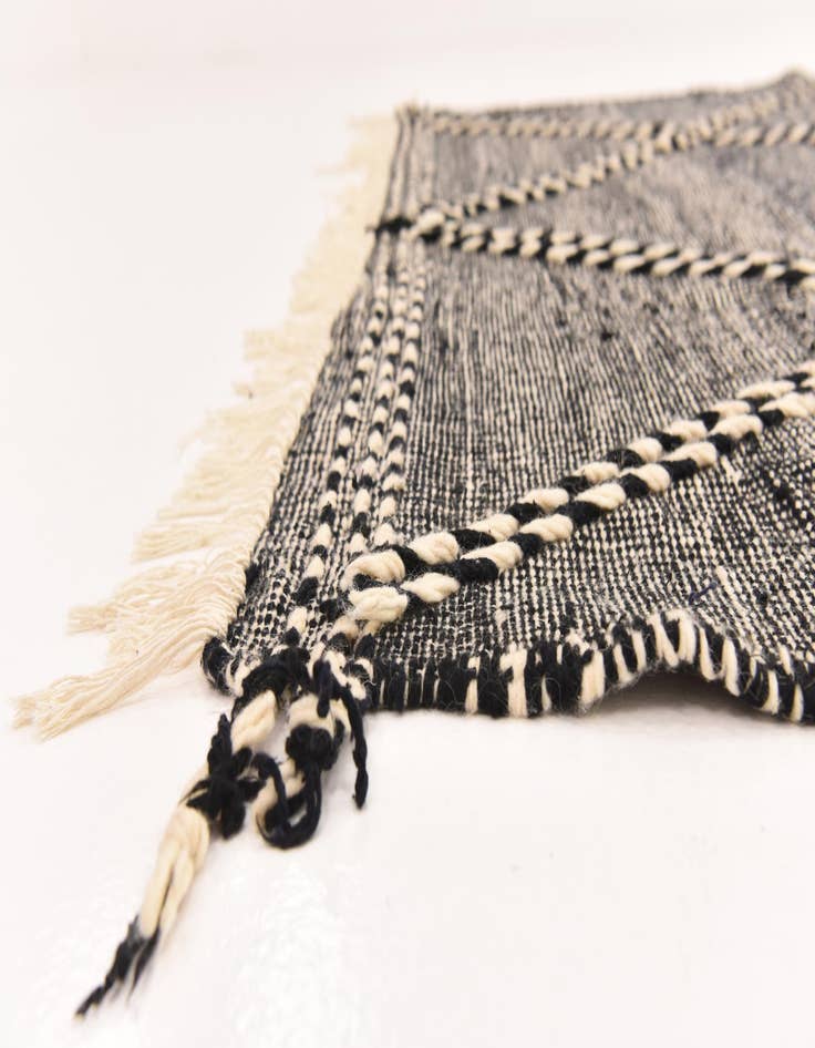 Detail image of  6' 7 x 9' 9  Hand Knotted Moroccan Wool Rug