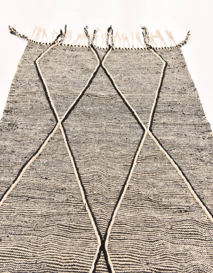 Detail image of  5' 2 x 8' 10  Hand Knotted Moroccan Wool Rug