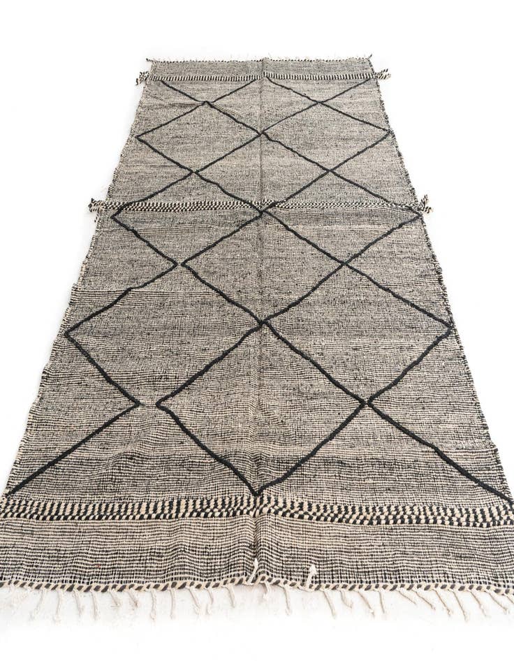 Detail image of  6' 9 x 9' 6  Hand Knotted Moroccan Wool Rug