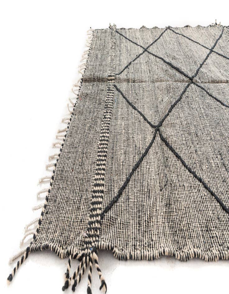 Detail image of  6' 9 x 9' 6  Hand Knotted Moroccan Wool Rug