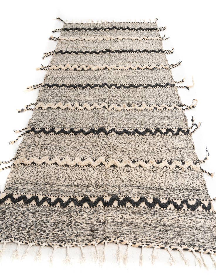 Detail image of  6' 6 x 10'  Hand Knotted Moroccan Wool Rug