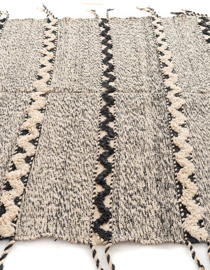 Detail image of  6' 6 x 10'  Hand Knotted Moroccan Wool Rug