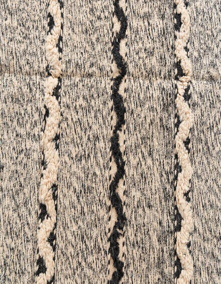 Detail image of  6' 6 x 10'  Hand Knotted Moroccan Wool Rug