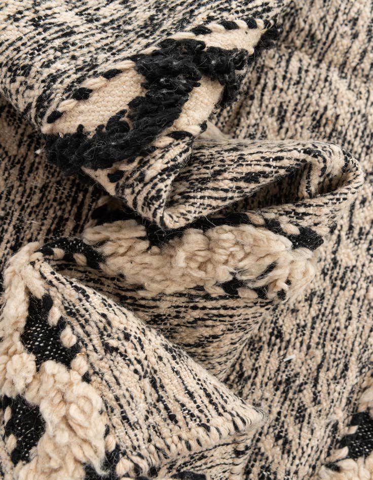 Detail image of  6' 6 x 10'  Hand Knotted Moroccan Wool Rug