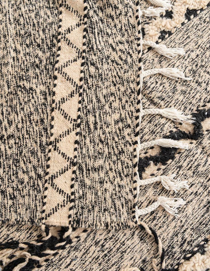 Detail image of  6' 6 x 10'  Hand Knotted Moroccan Wool Rug