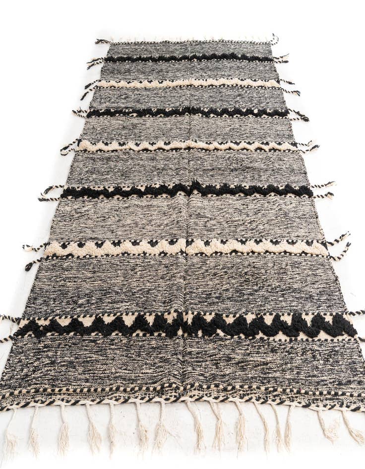 Detail image of  6' 7 x 9' 9  Hand Knotted Moroccan Wool Rug