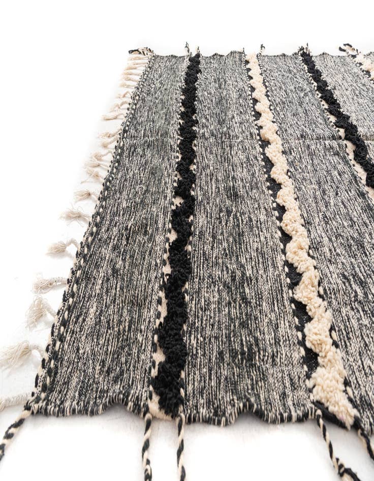 Detail image of  6' 7 x 9' 9  Hand Knotted Moroccan Wool Rug