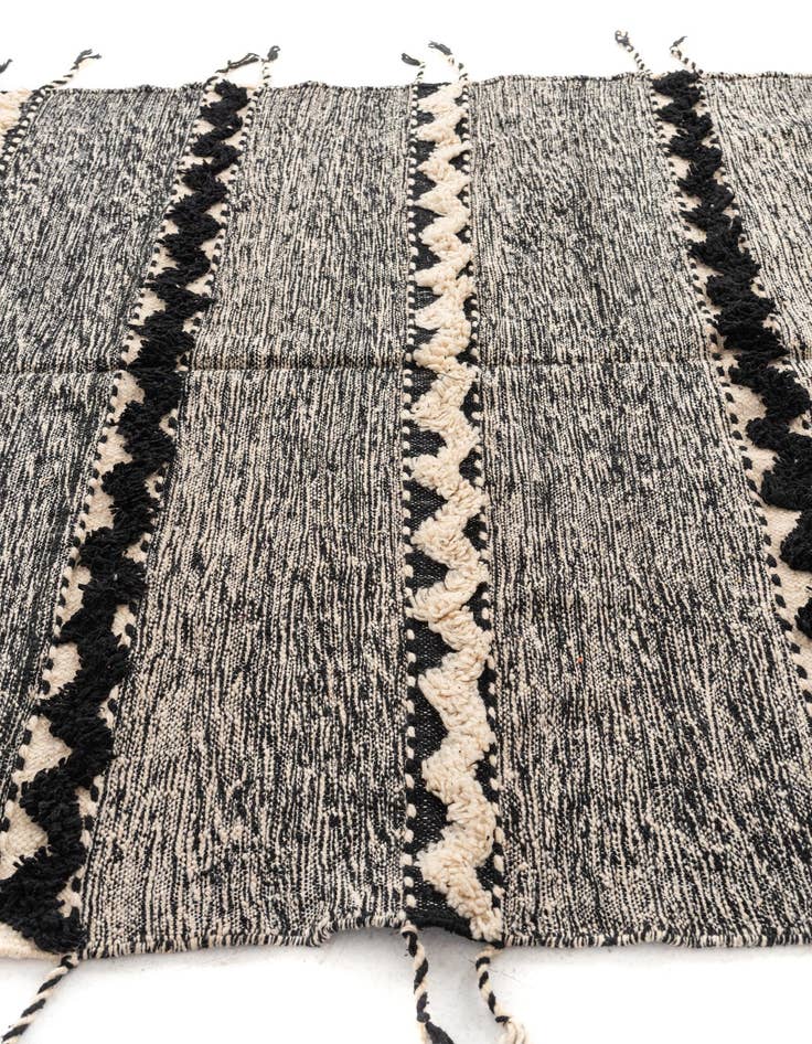 Detail image of  6' 7 x 9' 9  Hand Knotted Moroccan Wool Rug