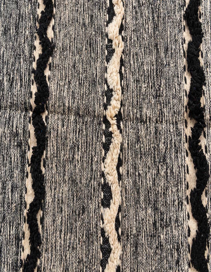 Detail image of  6' 7 x 9' 9  Hand Knotted Moroccan Wool Rug