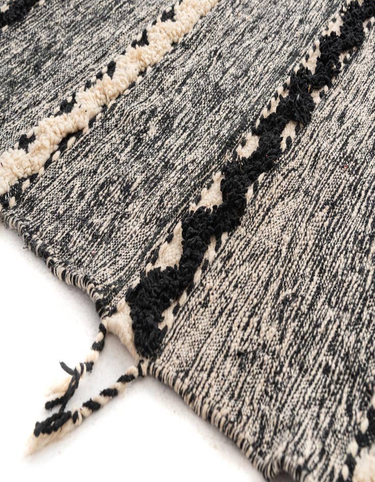 Detail image of  6' 7 x 9' 9  Hand Knotted Moroccan Wool Rug