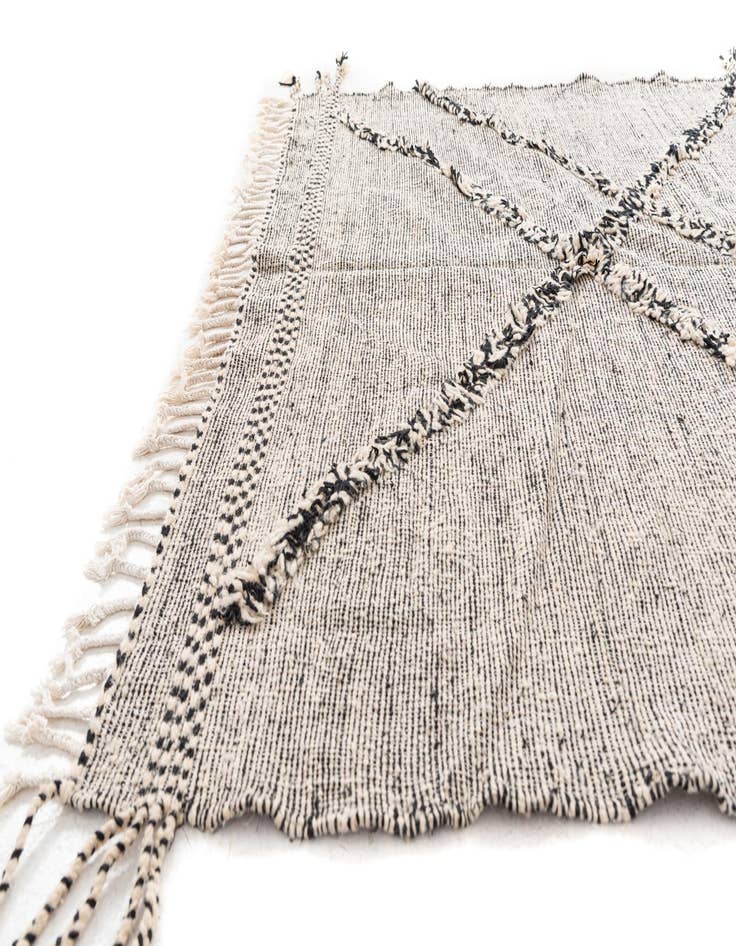 Detail image of  6' 8 x 9' 5  Hand Knotted Moroccan Wool Rug