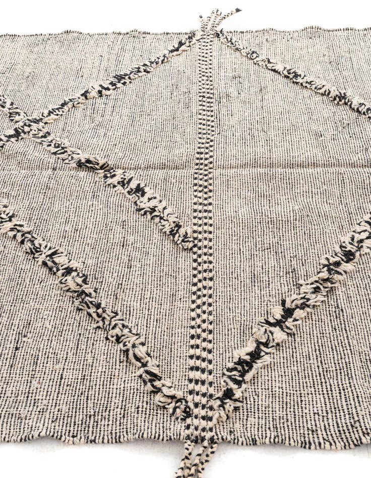 Detail image of  6' 8 x 9' 5  Hand Knotted Moroccan Wool Rug