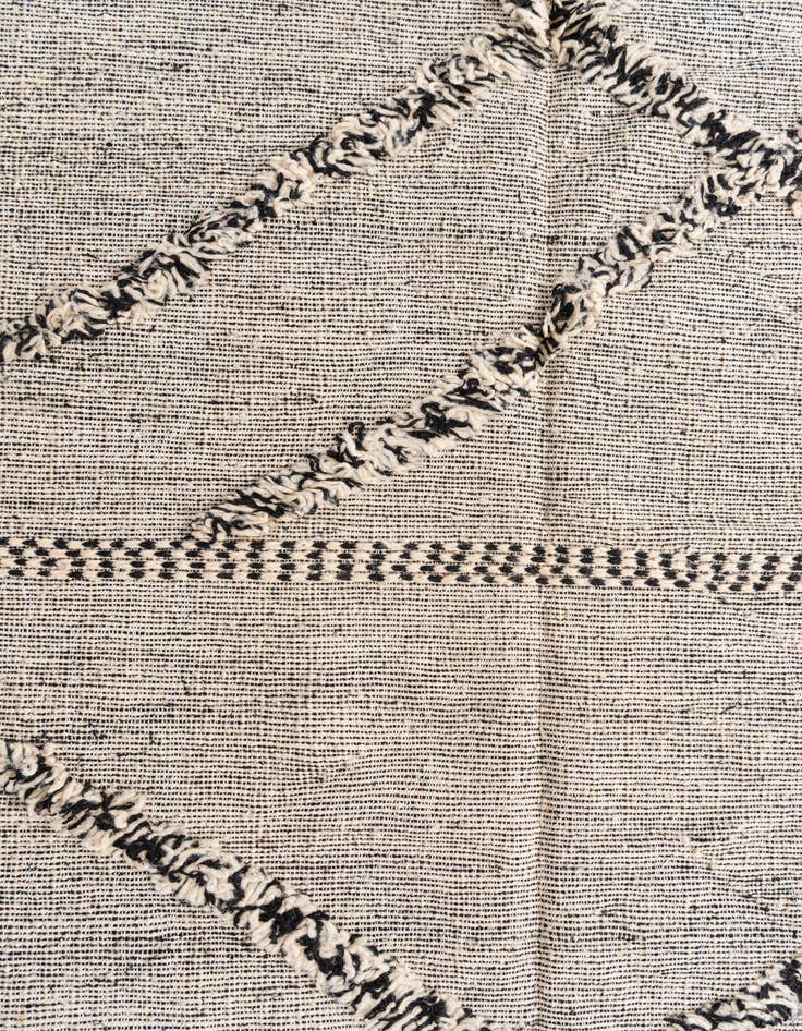 Detail image of  6' 8 x 9' 5  Hand Knotted Moroccan Wool Rug